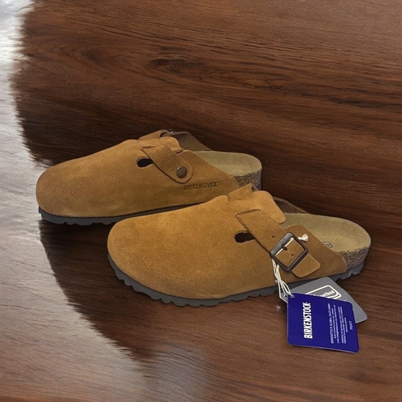 Birkenstock Tan Suede Mules - Picture 2 of 7